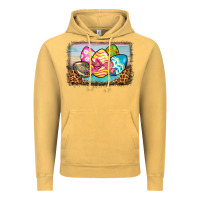 Vintage Mustard easter egg background Vintage Hoodie - BarkalooDesign