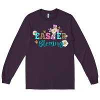 Plum easter blessing with  cross Long Sleeve Tee - Artiststas