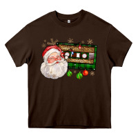 Chocolate Brown santa cassette Heavy Core Tee - FaDigitalArtStudio