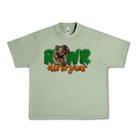 Oil Green Rawr Dinosaur Urban Heavy Tee - LillyAllenDesigns