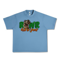 Pebble Blue Rawr Dinosaur Urban Heavy Tee - LillyAllenDesigns