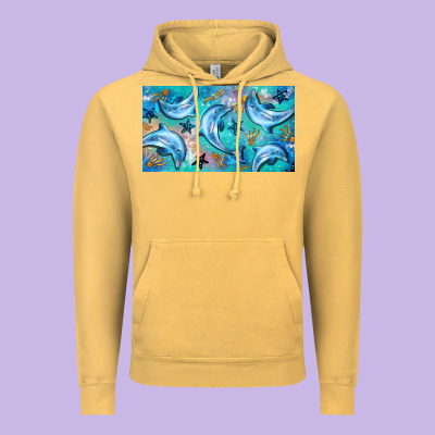 Dolphin  Mug Vintage Hoodie Designed By Barkaloodesign