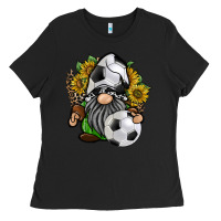 Black soccer gnome Ladies Tee - RacoonDesign