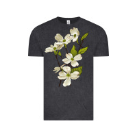 Vintage Black American Dogwood Flower Illustrations Vintage Tee - LillyAllenDesigns