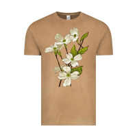 Vintage Camel American Dogwood Flower Illustrations Vintage Tee - LillyAllenDesigns