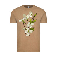 Vintage Coffee American Dogwood Flower Illustrations Vintage Tee - LillyAllenDesigns