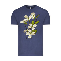 Vintage Denim American Dogwood Flower Illustrations Vintage Tee - LillyAllenDesigns