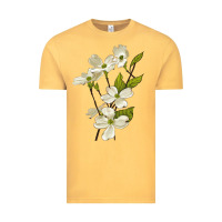 Vintage Mustard American Dogwood Flower Illustrations Vintage Tee - LillyAllenDesigns