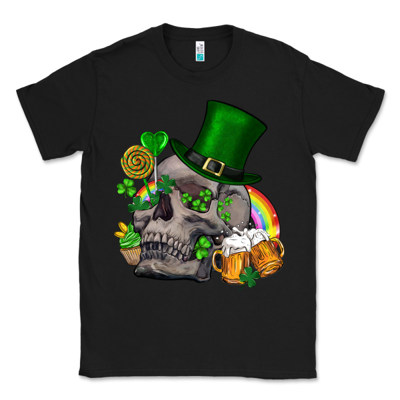 St Patrick's Day Boho Skull Classic Tee by FaDigitalArtStudio | Teevron