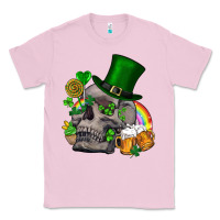 Bubblegum Pink St Patrick's Day boho skull Classic Tee - FaDigitalArtStudio