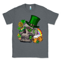 Charcoal Heather St Patrick's Day boho skull Classic Tee - FaDigitalArtStudio