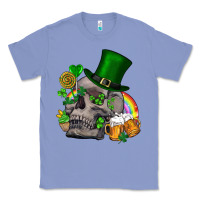 Colony Blue St Patrick's Day boho skull Classic Tee - FaDigitalArtStudio