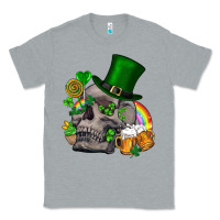 Heather Grey St Patrick's Day boho skull Classic Tee - FaDigitalArtStudio