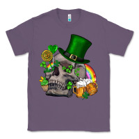 Lavender St Patrick's Day boho skull Classic Tee - FaDigitalArtStudio