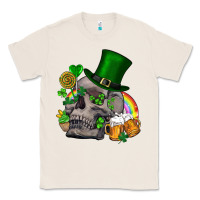 Natural St Patrick's Day boho skull Classic Tee - FaDigitalArtStudio