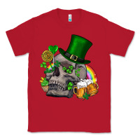 Red St Patrick's Day boho skull Classic Tee - FaDigitalArtStudio