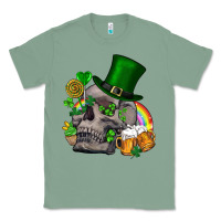 Sage St Patrick's Day boho skull Classic Tee - FaDigitalArtStudio
