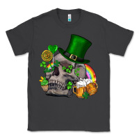 Smoke St Patrick's Day boho skull Classic Tee - FaDigitalArtStudio