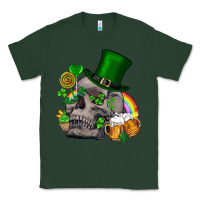 Sports Green St Patrick's Day boho skull Classic Tee - FaDigitalArtStudio