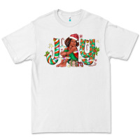White Joy Girl Black Premium Tee - CowhideDigitalArt