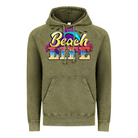 Vintage Olive beach life Vintage Hoodie - BarkalooDesign