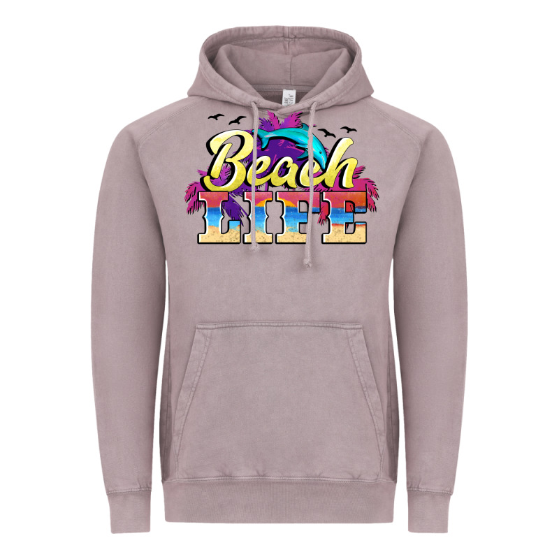 Beach Life Vintage Hoodie by BarkalooDesign | Teevron