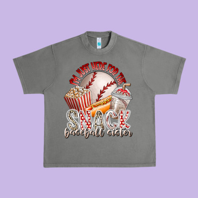 I Am Just Here For The Snack Baseball Sister Urban Heavy Tee Designed By Racoondesign
