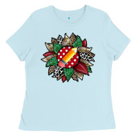 Baby Blue teacher sunflower Ladies Tee - RacoonDesign