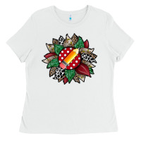 White teacher sunflower Ladies Tee - RacoonDesign