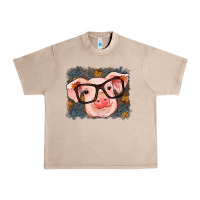 French Oak Fall Autumn Pig Urban Heavy Tee - RanaPortraitStore