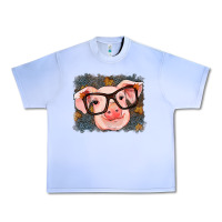 Grape Ice Fall Autumn Pig Urban Heavy Tee - RanaPortraitStore