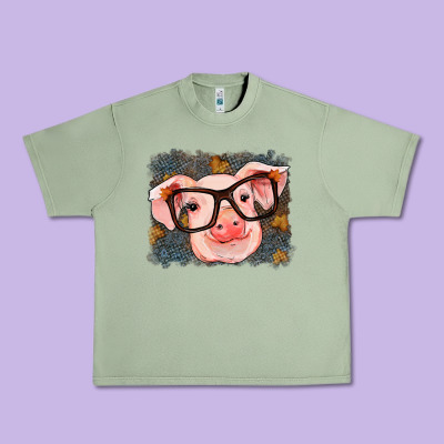 Fall Autumn Pig Urban Heavy Tee Designed By Ranaportraitstore