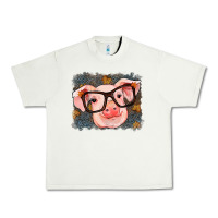 Pistachio Fall Autumn Pig Urban Heavy Tee - RanaPortraitStore