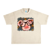 Sandshell Fall Autumn Pig Urban Heavy Tee - RanaPortraitStore