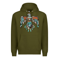 Army Green thunderbird with gemstone Premium Hoodie - BarkalooDesign