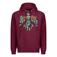 Burgundy thunderbird with gemstone Premium Hoodie - BarkalooDesign
