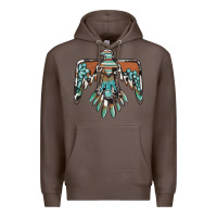 Coffee thunderbird with gemstone Premium Hoodie - BarkalooDesign