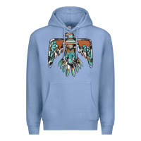 Colony Blue thunderbird with gemstone Premium Hoodie - BarkalooDesign