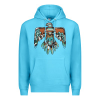Ocean Blue thunderbird with gemstone Premium Hoodie - BarkalooDesign