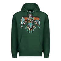 Sports Green thunderbird with gemstone Premium Hoodie - BarkalooDesign