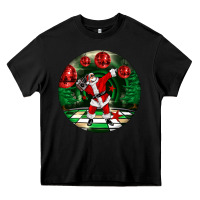 Black Dancing santa Heavy Core Tee - FaDigitalArtStudio