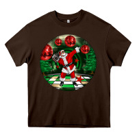 Chocolate Brown Dancing santa Heavy Core Tee - FaDigitalArtStudio