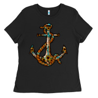 Black western anchor Ladies Tee - RacoonDesign