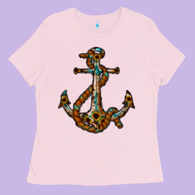 Western Anchor Ladies Tee Designed By Racoondesign