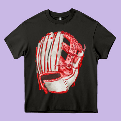 Catchers Mitt Fa Element Heavy Core Tee Designed By Fadigitalartstudio