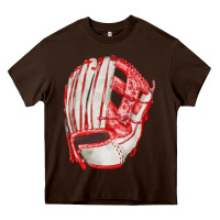 Chocolate Brown Catchers Mitt Fa Element Heavy Core Tee - FaDigitalArtStudio