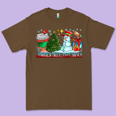Jingle All The Way Premium Tee Designed By Cowhidedigitalart
