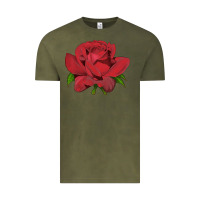 Vintage Olive Oklahoma Rose Illustrations Vintage Tee - LillyAllenDesigns