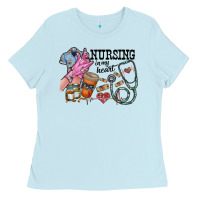 Baby Blue nursing in my heart Ladies Tee - RacoonDesign
