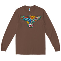 Chestnut thunderbird with usa flag and sunflowers Long Sleeve Tee - Artiststas